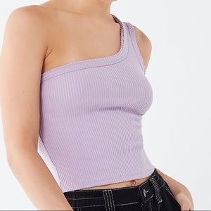 Urban Outfitters One Shoulder Ribbed Tank